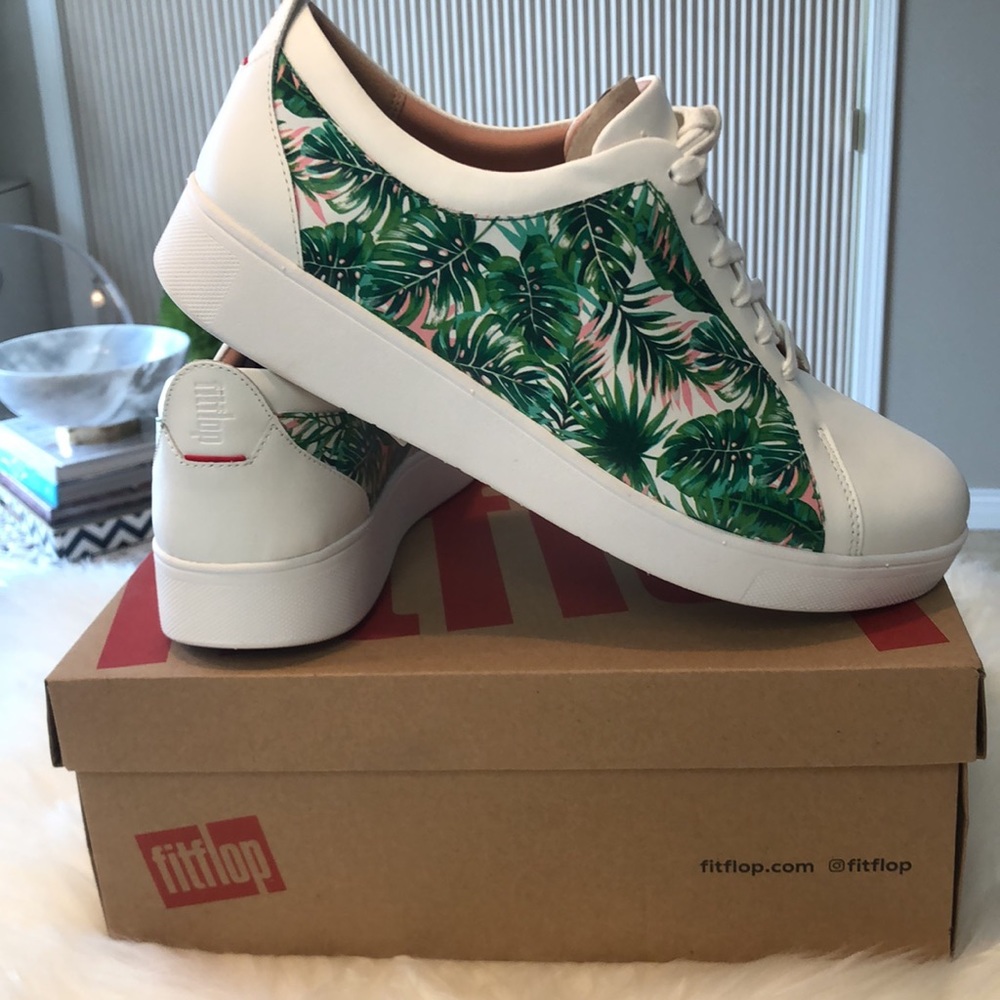 FITFLOP Leather Rally Jungle Print Sneakers
